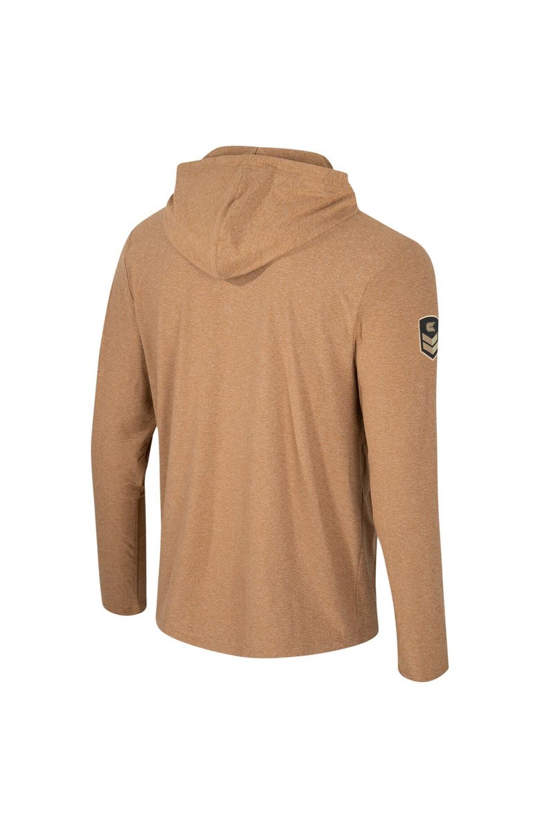 COLOSSEUM Men's Colosseum Khaki Alabama Crimson Tide OHT Military Appreciation Cloud Jersey Desert Quarter-Zip Pullover, Alternate, color, 