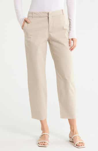 Raw Edge Crop Chino Pants