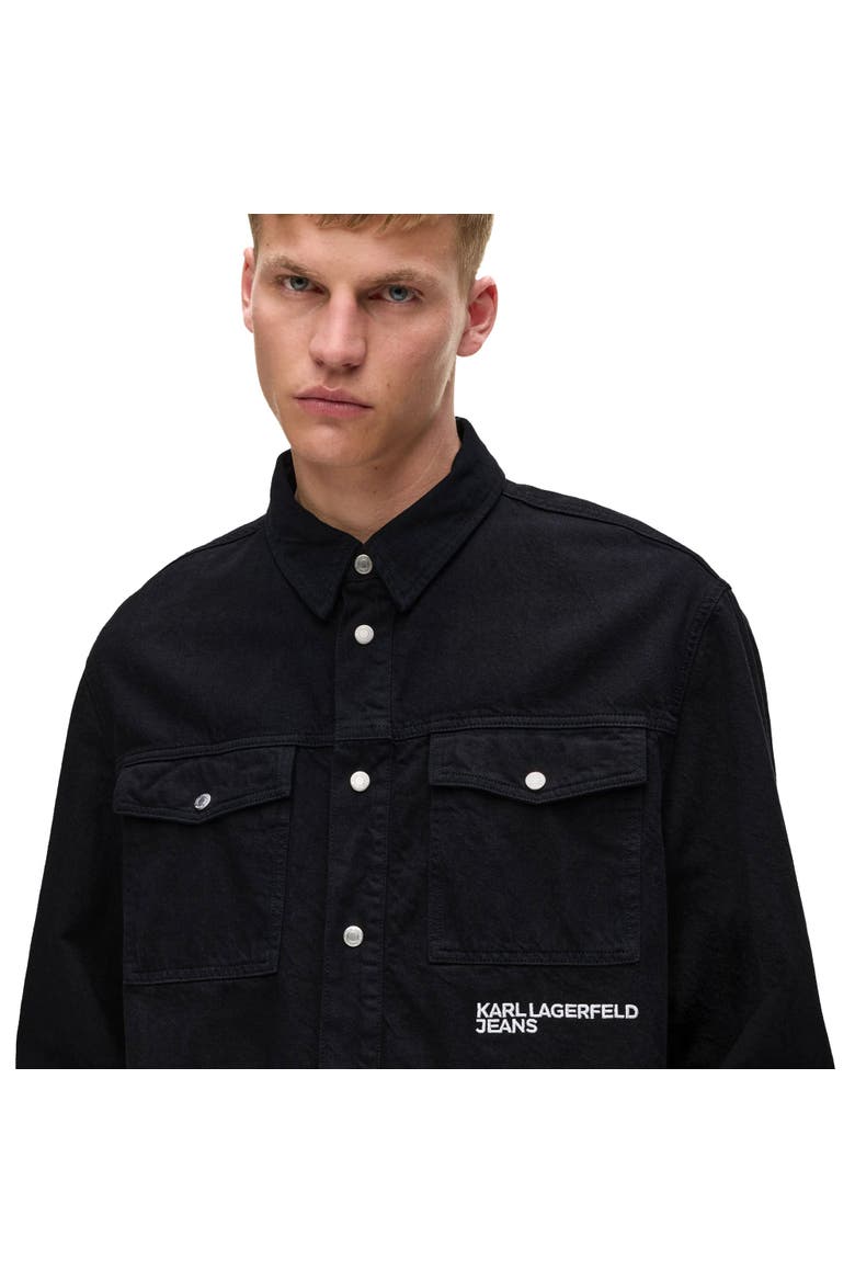 Men's Karlism Overshirt, Alternate, color, Black/Black