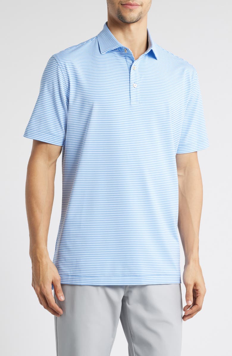 Peter Millar Linden Stripe Performance Jersey Polo, Main, color, 