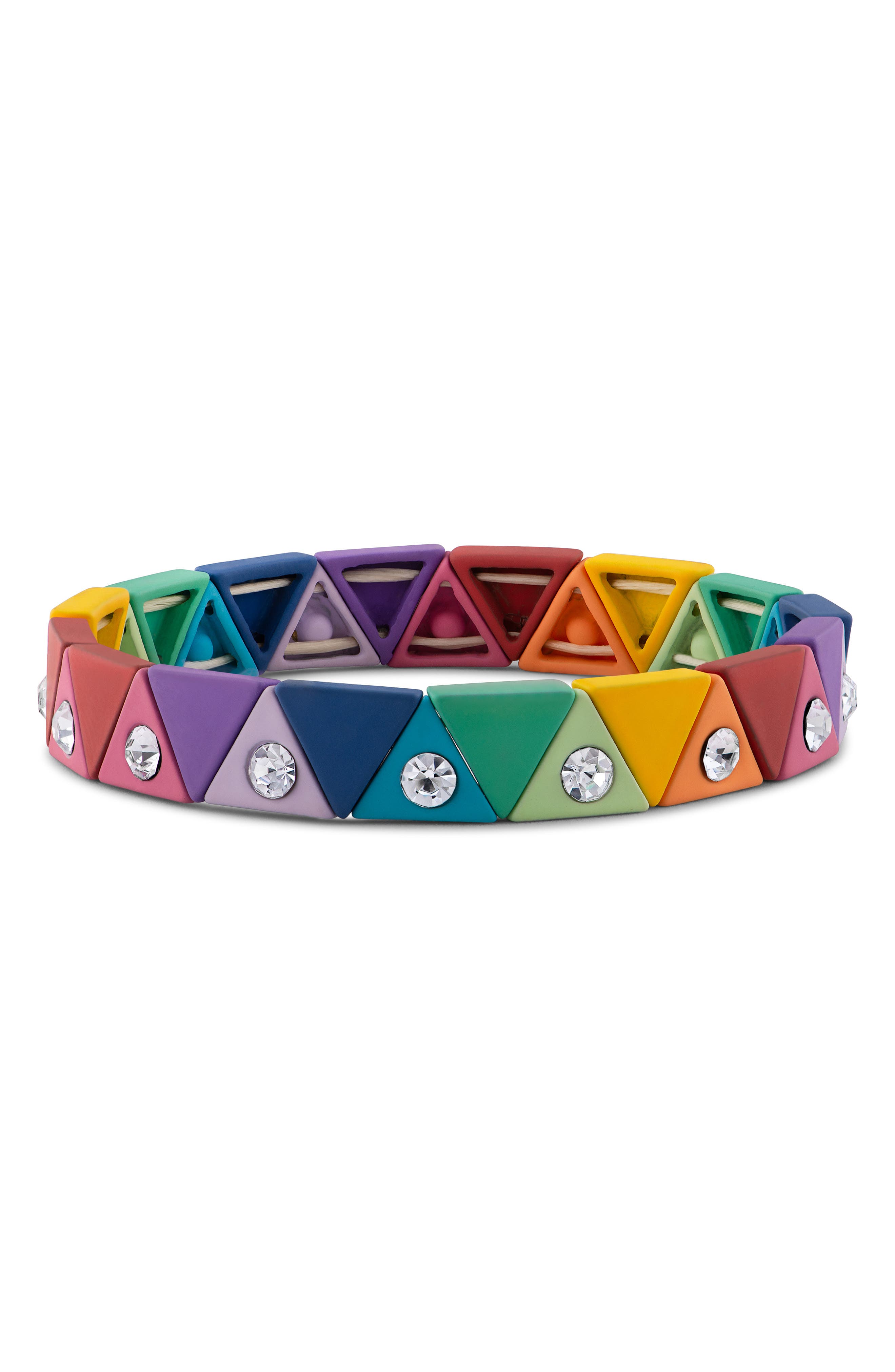 Triangle Crystal Stretch Bracelet