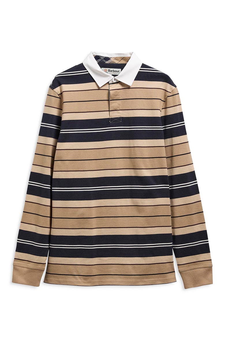 Frith Stripe Long Sleeve Rugby Shirt, Alternate, color, STONE