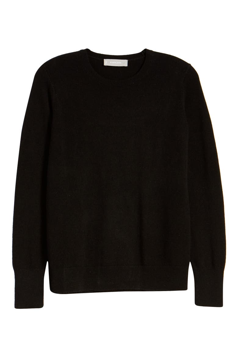 The Cashmere Crew Sweater, Main, color, BLACK