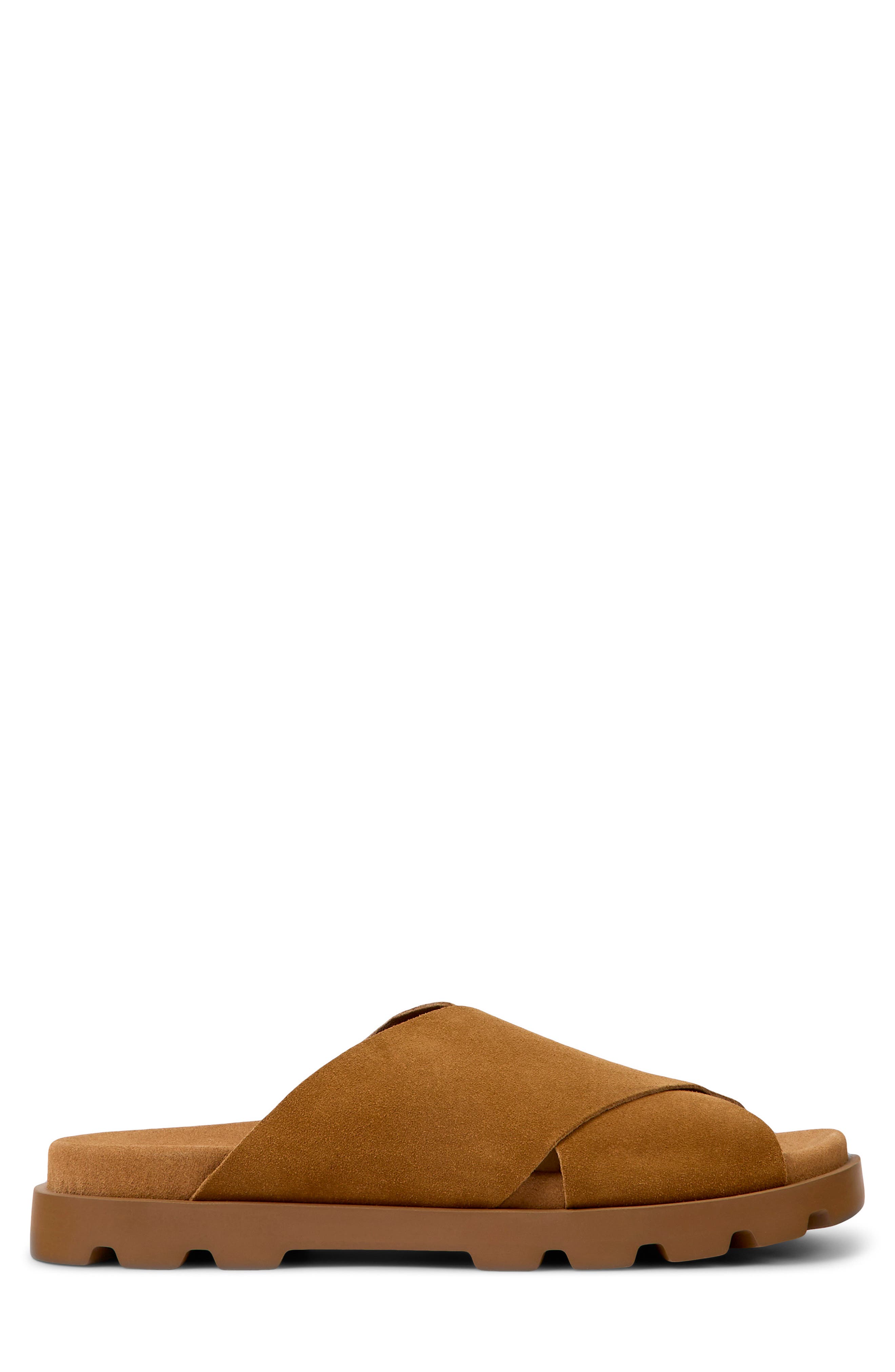 Brutus Slide Sandal, Alternate, color, BROWN SUEDE