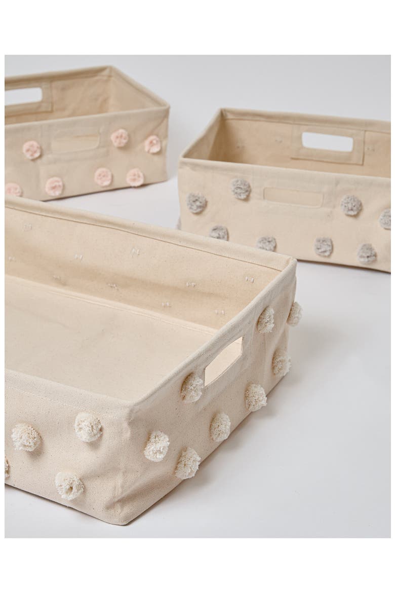 Hide Away Small Canvas Basket, Alternate, color, GREY