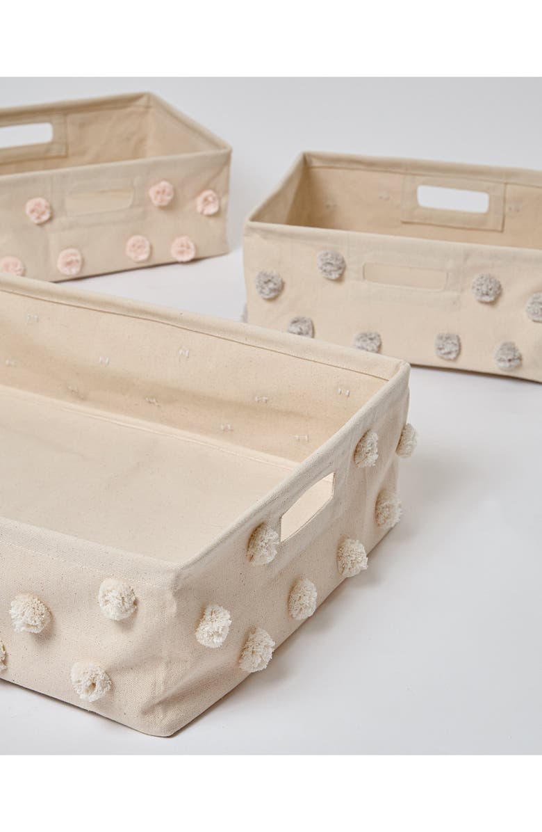 Pehr Hide Away Small Canvas Basket, Alternate, color, Grey