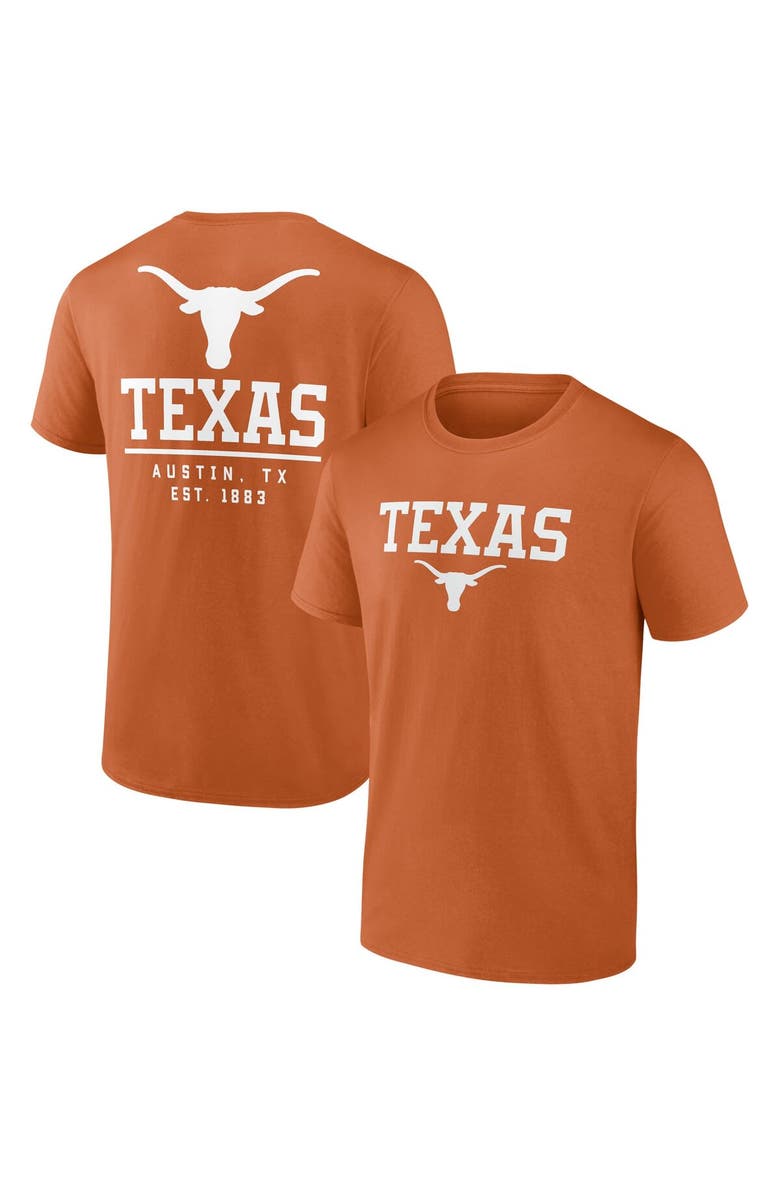 FANATICS Men's Fanatics Branded Texas Orange Texas Longhorns Game Day 2-Hit T-Shirt, Main, color,