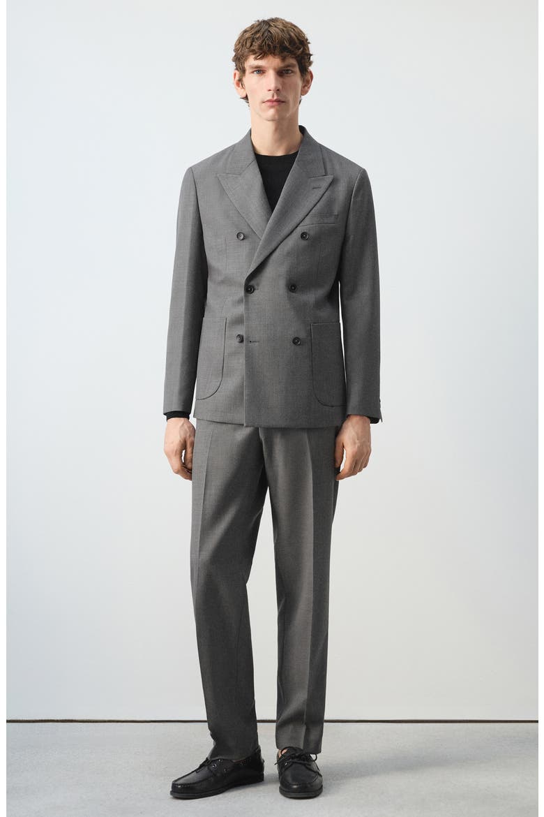 Ricardo Regular Fit Double Breasted Jacket, Alternate, color, GREY