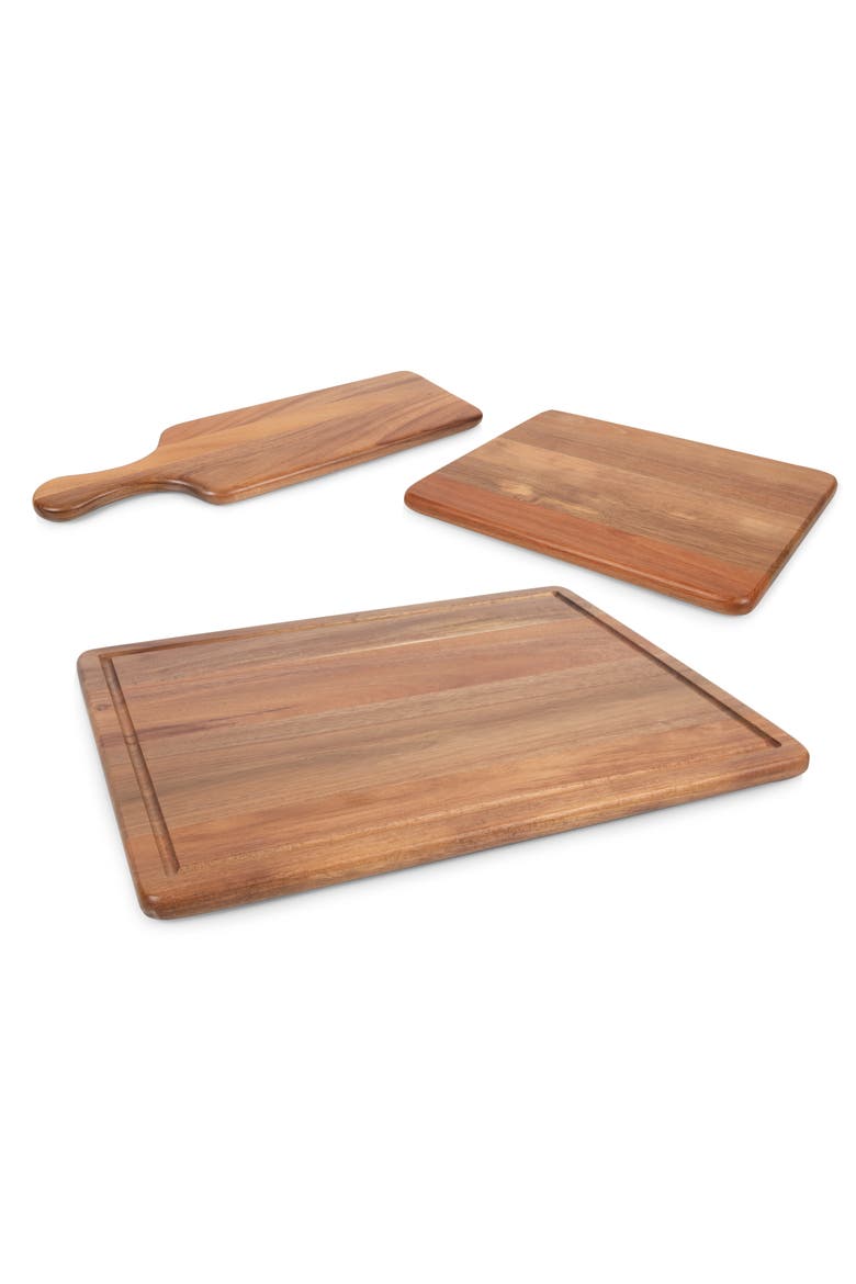 3-Piece Acacia Wood Charcuterie Board Set, Main, color, Acacia Wood