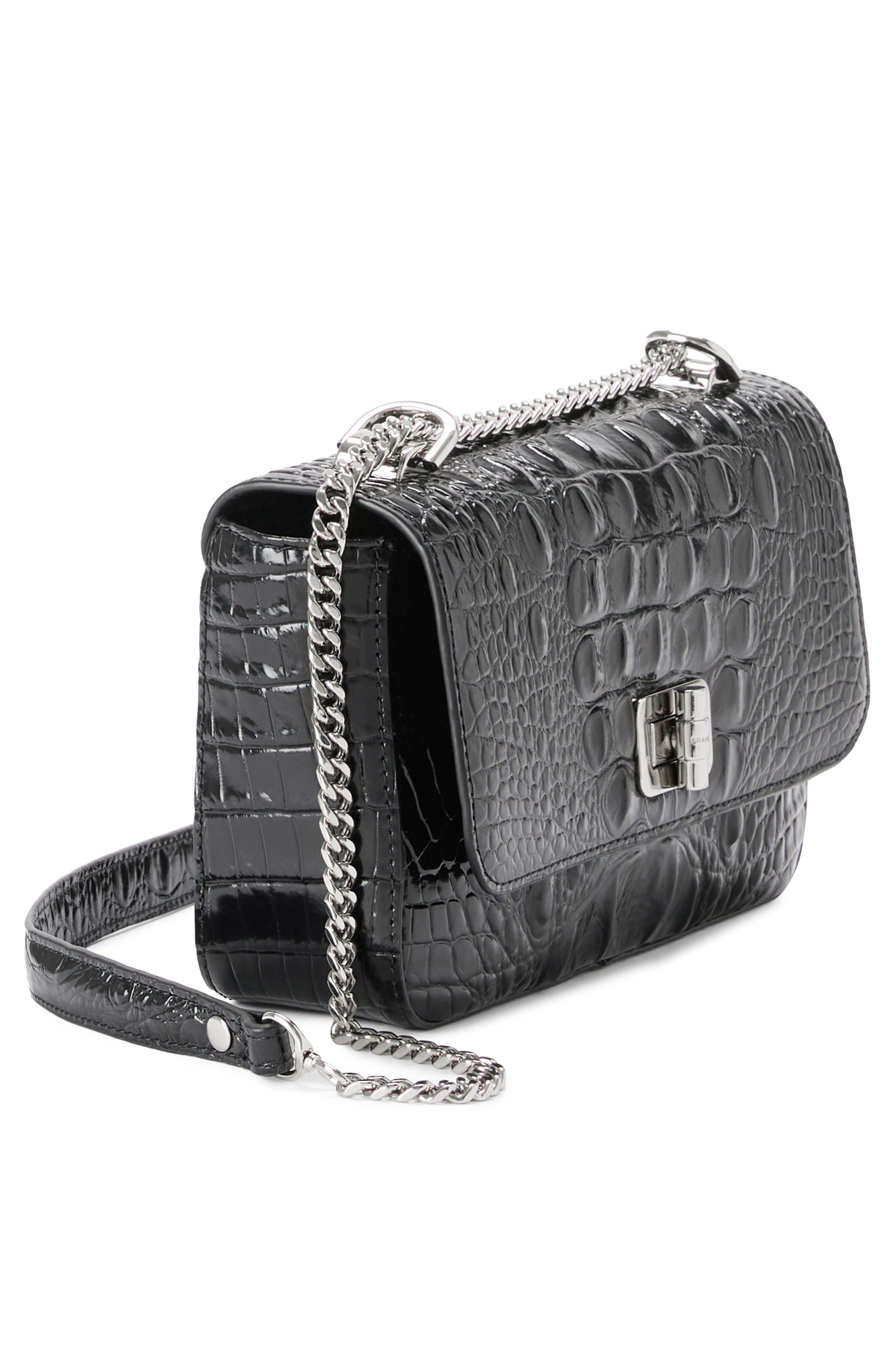 Brahmin Rosa Croc Embossed Leather Convertible Crossbody Bag, Alternate, color, 