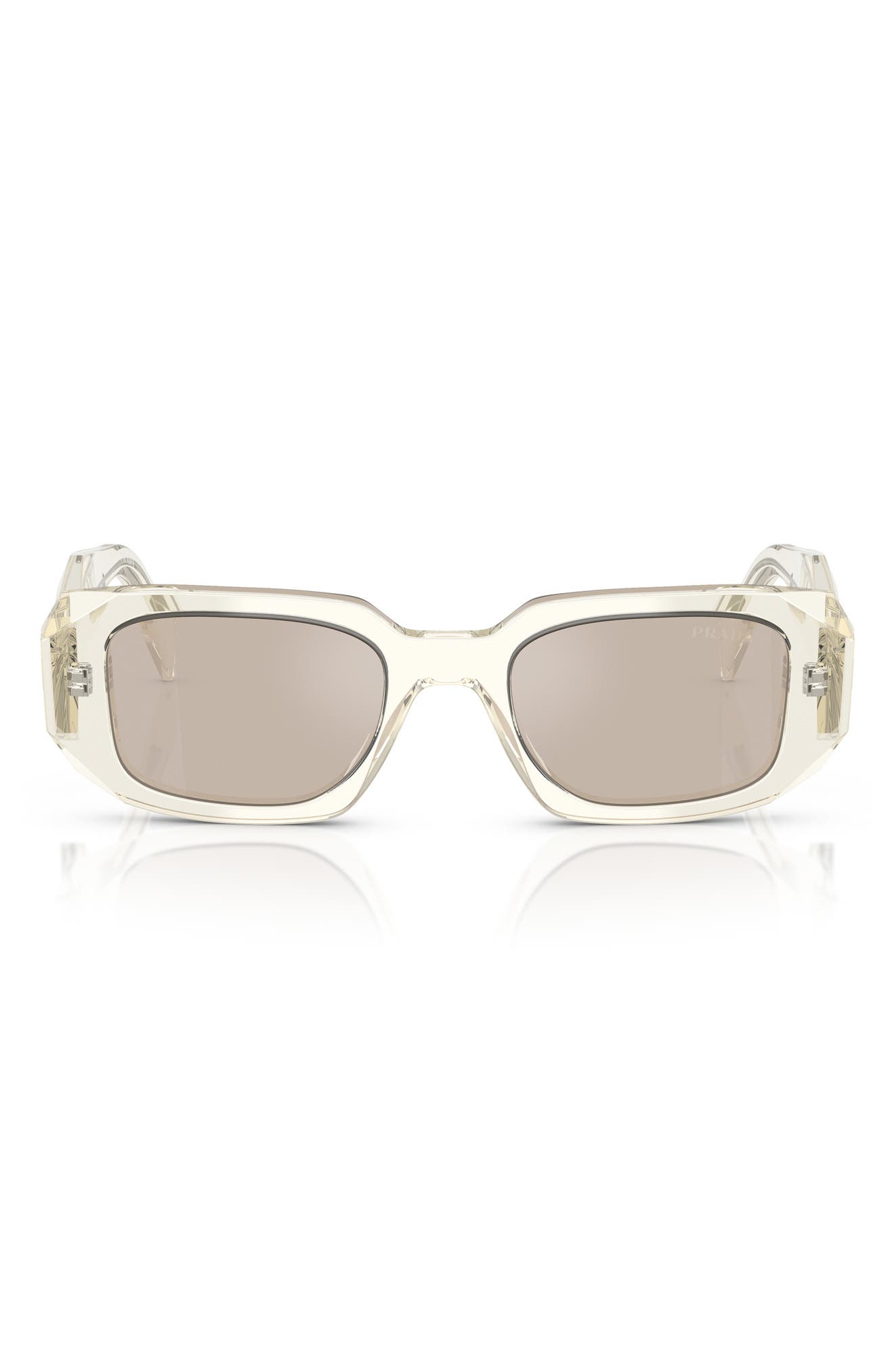 Prada 49mm Small Rectangular Sunglasses