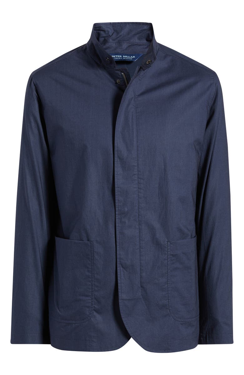 Peter Millar Crown Crafted Mayfair Cotton Zip Blazer, Alternate, color, Navy