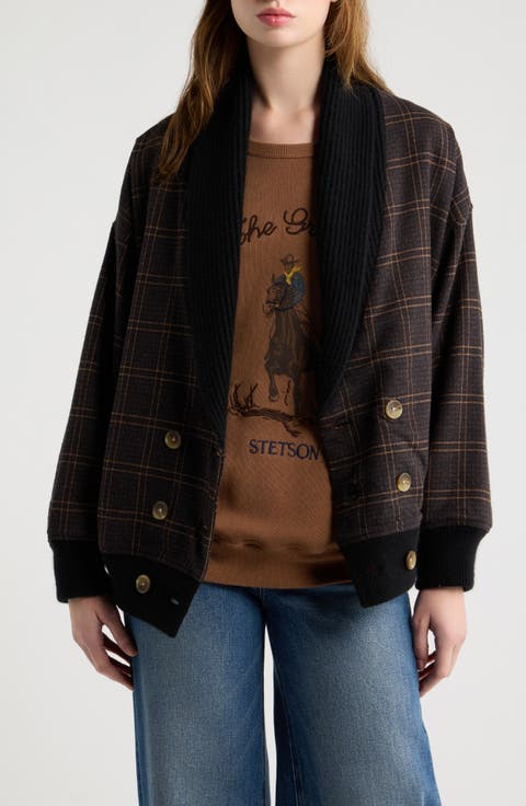 Shawl Collar Double Breasted Coat