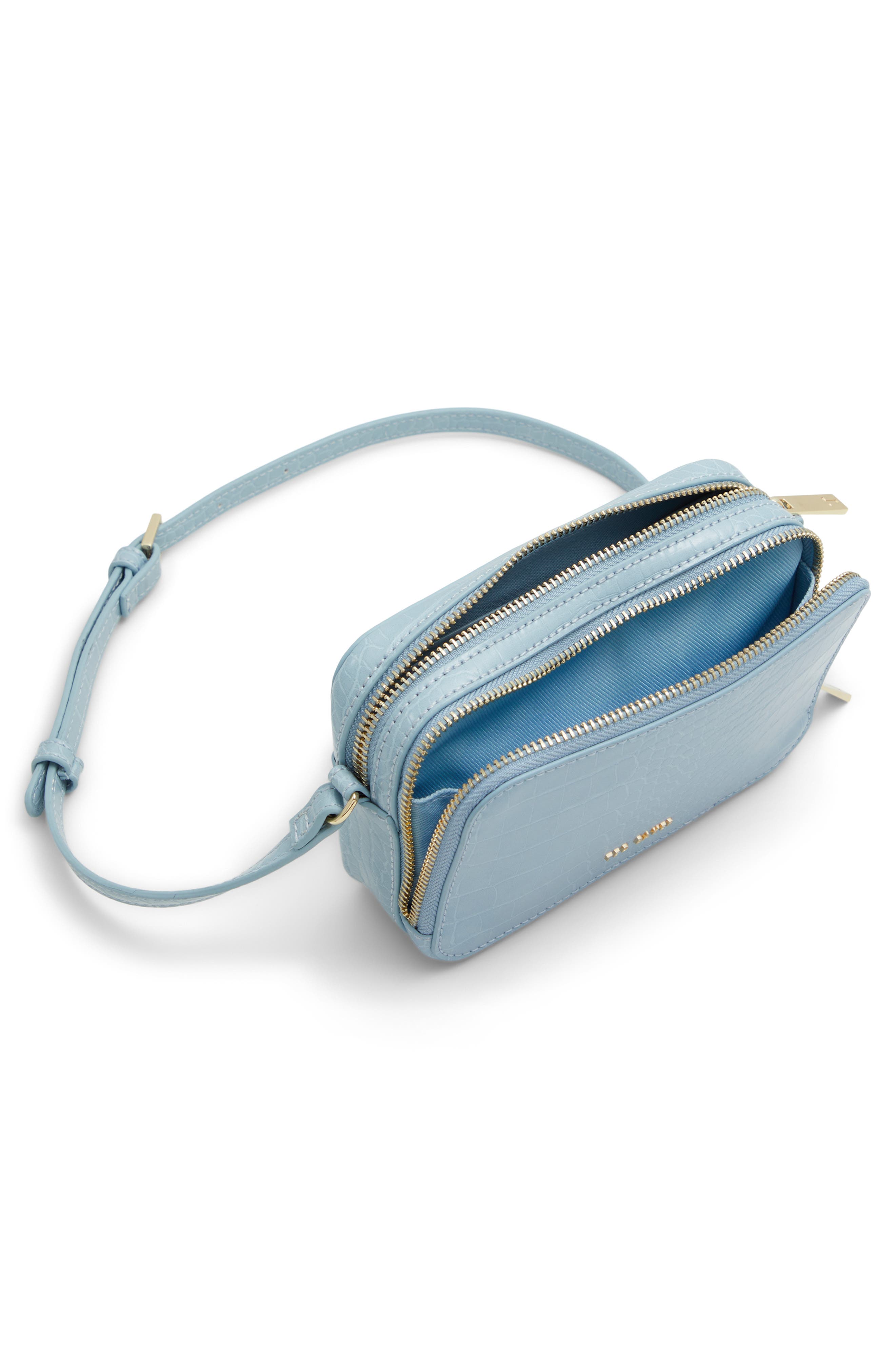 Ted Baker London Stina Croc Embossed Crossbody Bag, Alternate, color, 