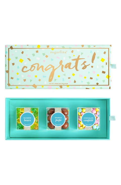 Congrats 3-Piece Candy Bento Box
