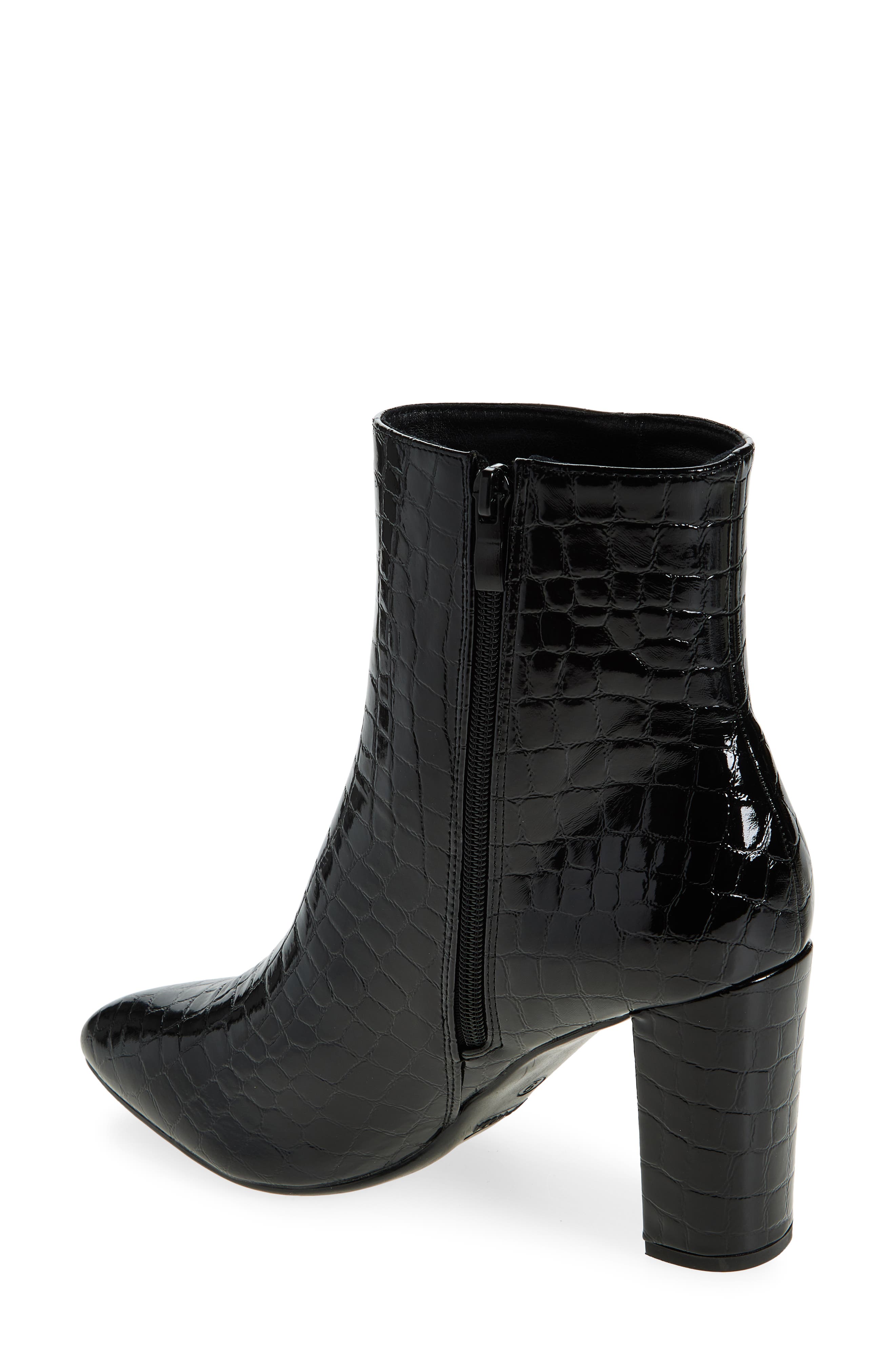 TOP GUY SHOES Martha Croc Embossed Bootie, Alternate, color, 