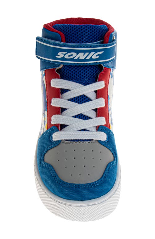 Josmo Kids' Sonic The Hedgehog High Top Sneaker In Blue