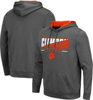 COLOSSEUM Men's Colosseum Charcoal Clemson Tigers Slash Stack 2.0 Pullover Hoodie