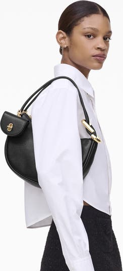 The Dual Mini Crescent Leather Shoulder Bag