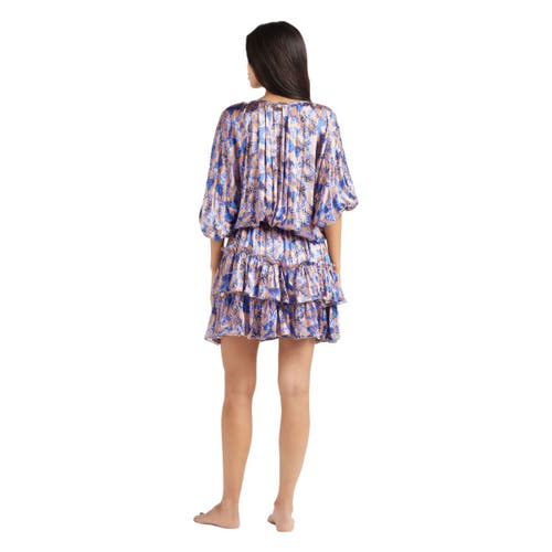 Vilebrequin Viscose And Silk Dress Disco Butterflly In Blue
