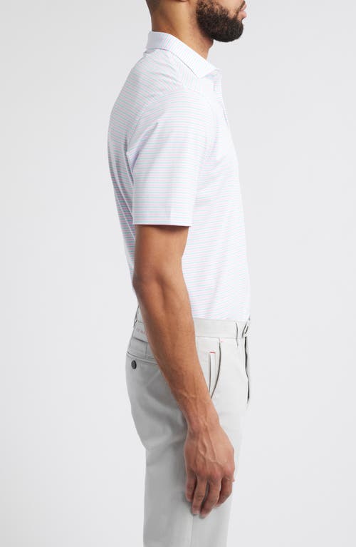 Johnnie-o Vik Stripe Prep-formance Polo In Porto Pink
