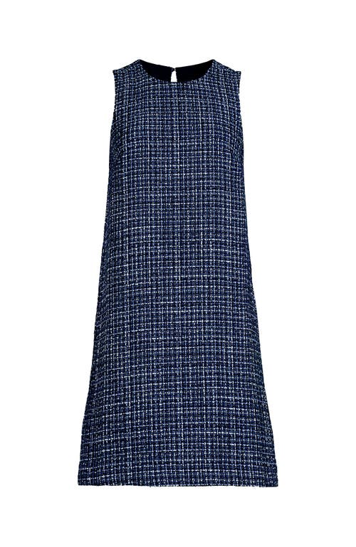 LANDS' END LANDS' END WASHABLE TWEED SLEEVELESS ABOVE THE KNEE DRESS