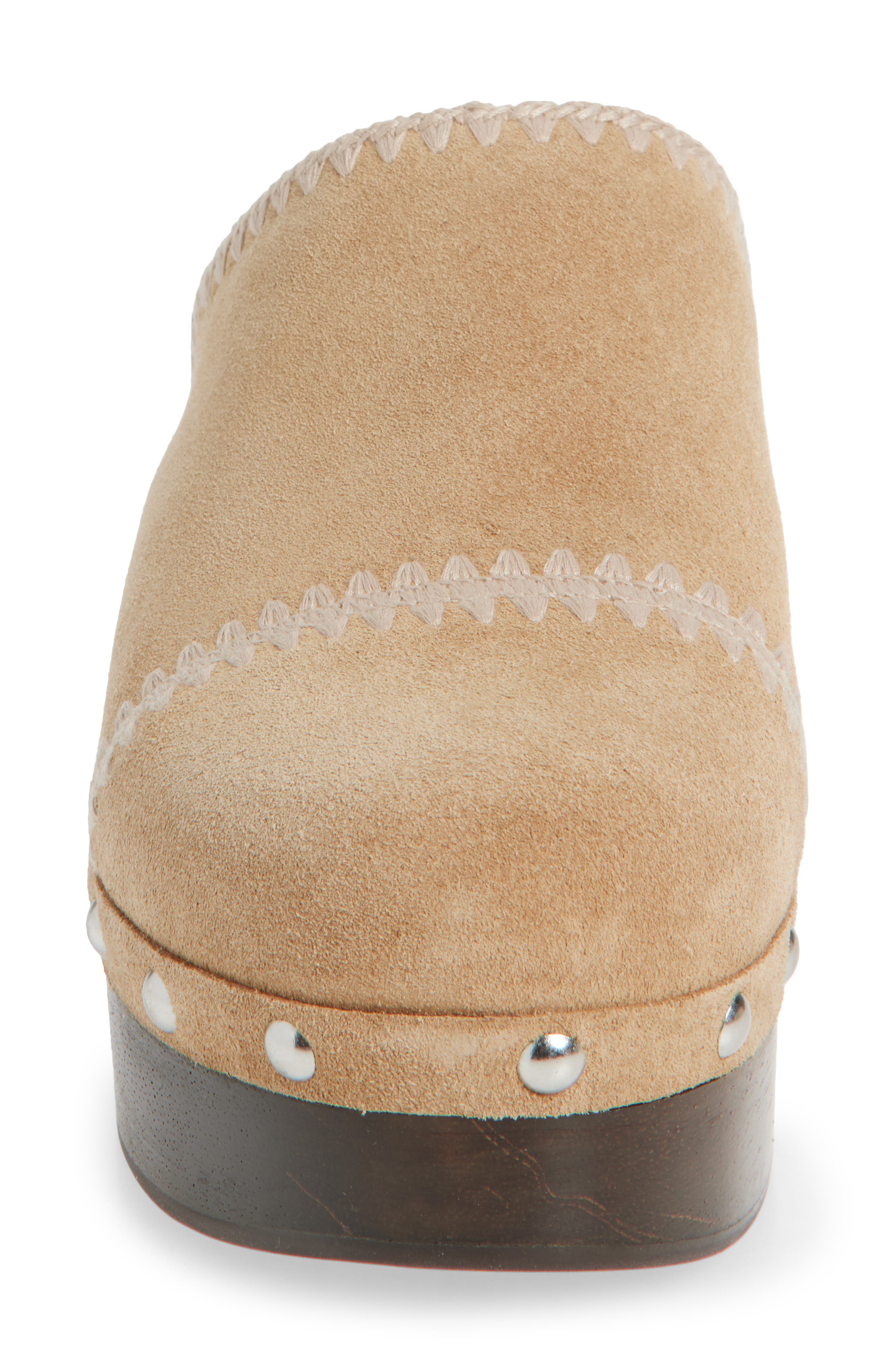 Cinq à Sept Saige Embroidered Clog, Alternate, color, Brown Sugar