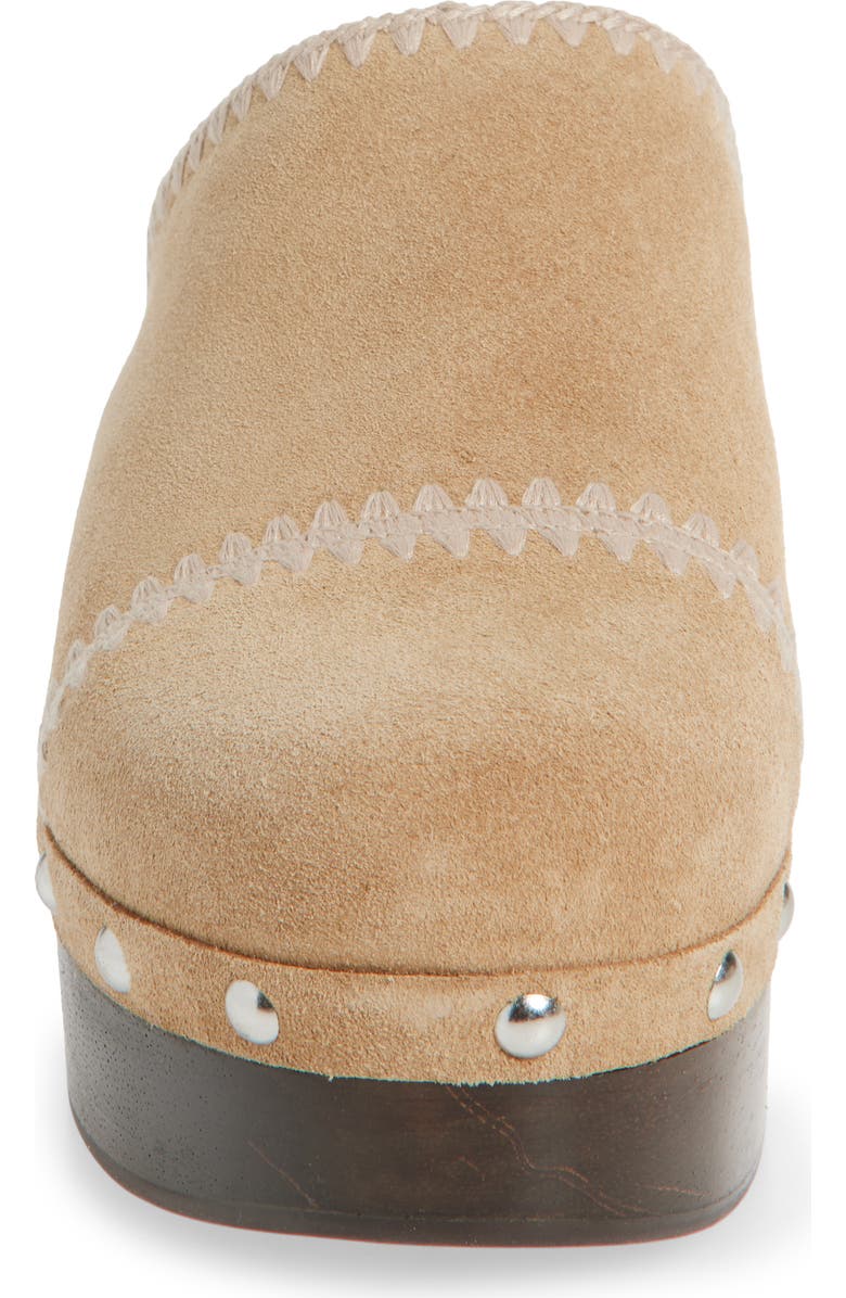 Cinq à Sept Saige Embroidered Clog, Alternate, color, Brown Sugar