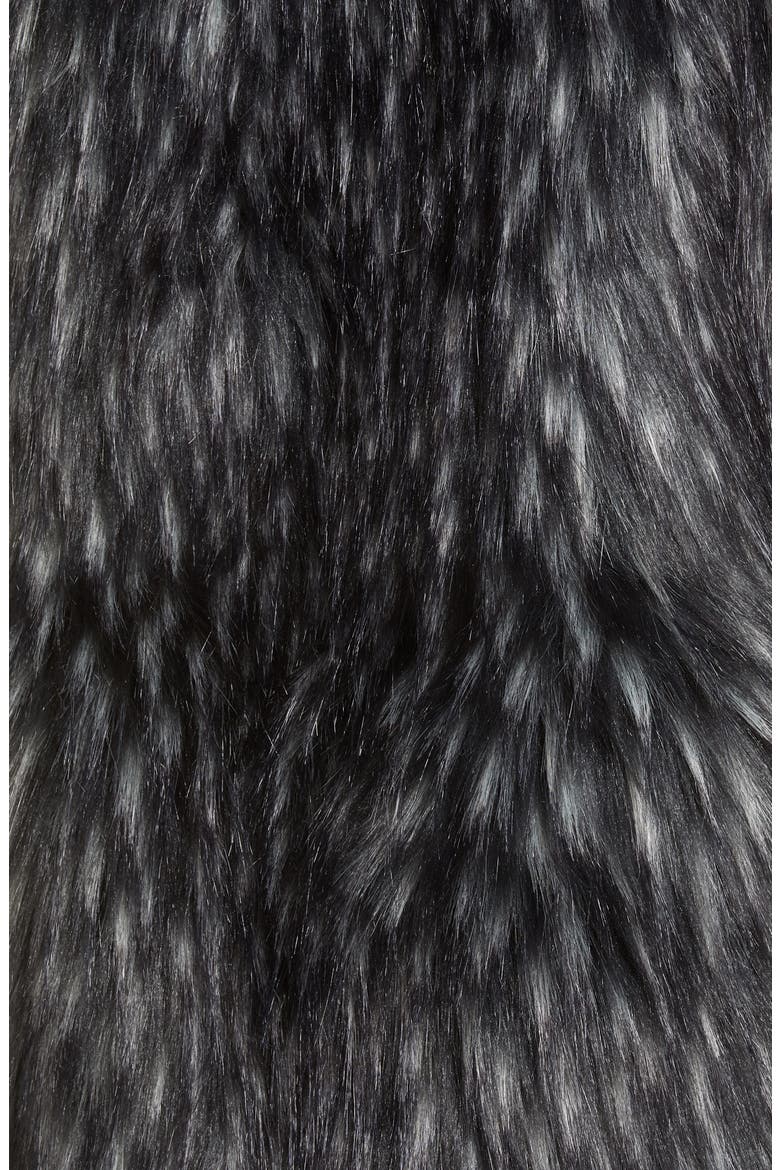 Faux Fur Vest, Alternate, color, BLACK