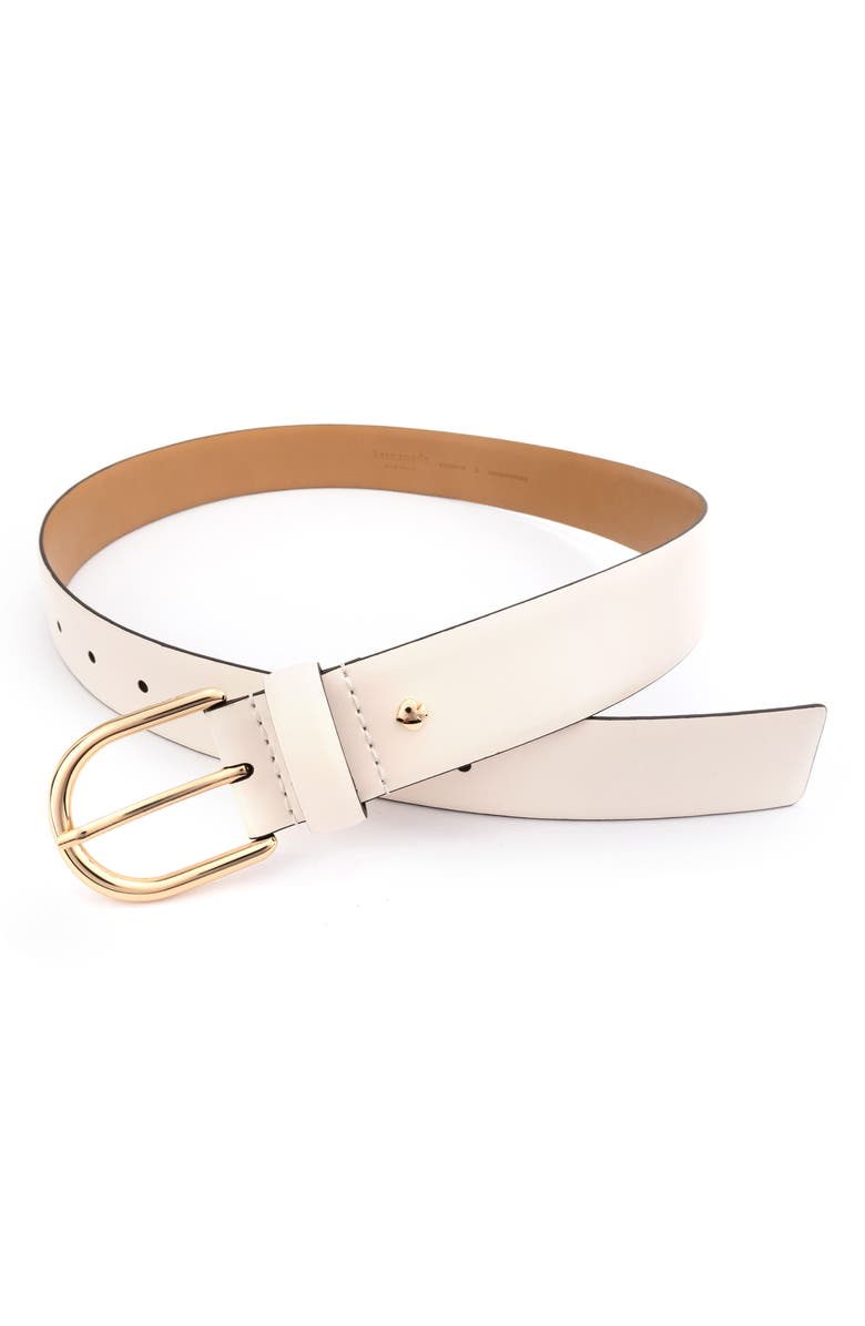 Kate Spade New York feather edge belt, Alternate, color, Cream