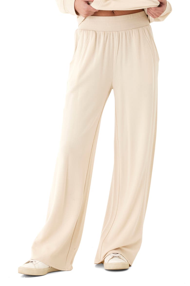 Esmeralda Feather Wide Leg Pants, Main, color, TAPIOCA