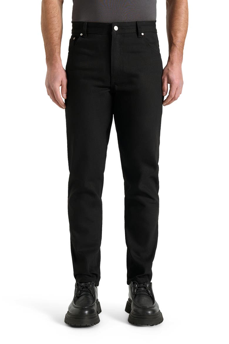 Relaxed Straight Leg Jeans, Alternate, color, Black