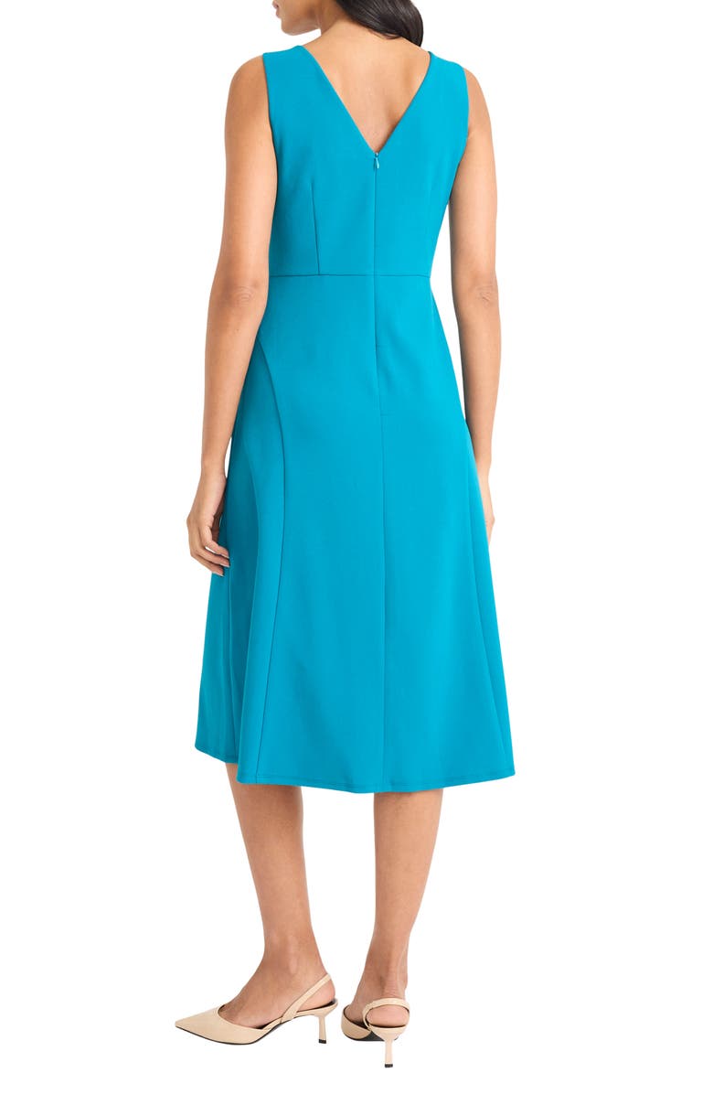 Maggy London Boat Neck Sleeveless Fit & Flare Dress, Alternate, color, Ocean Depths