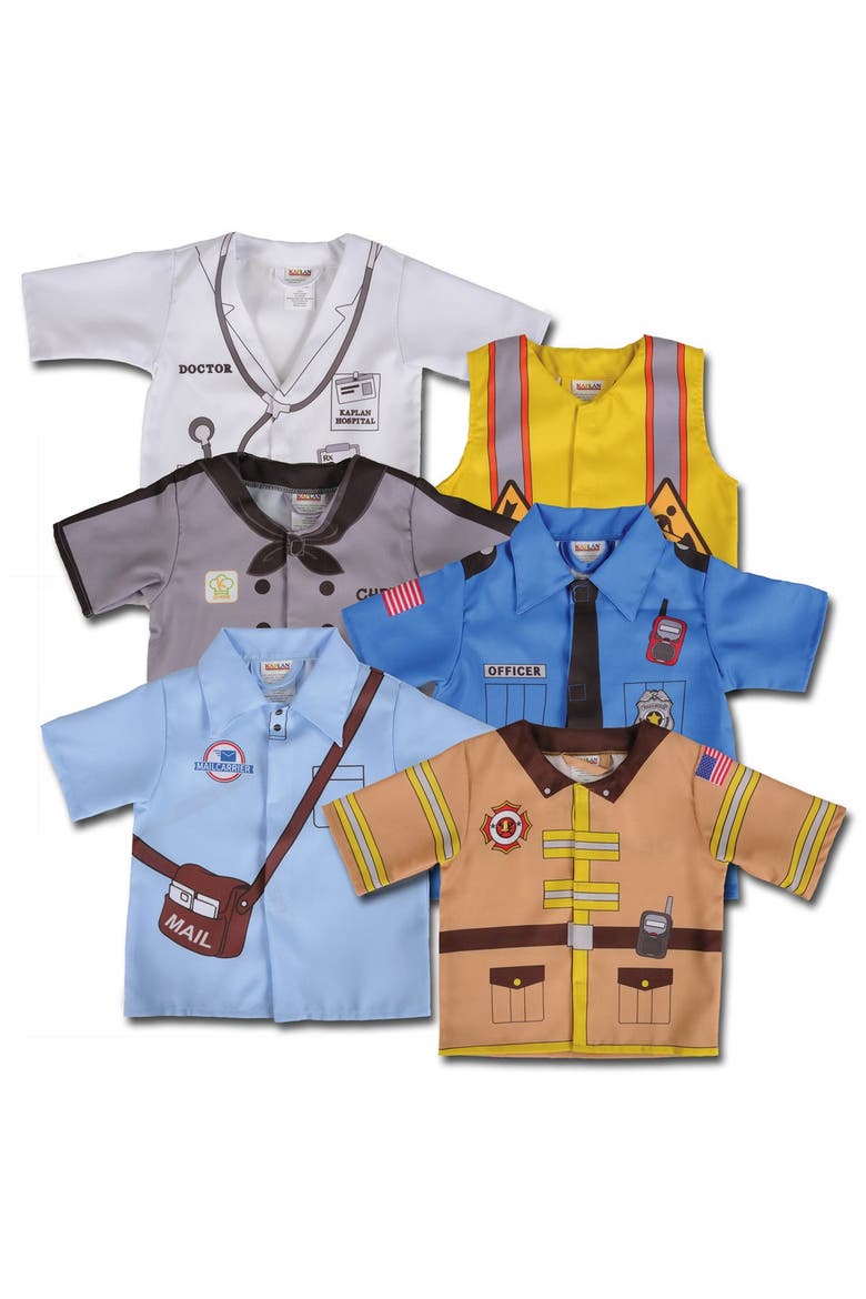Toddler Community Helper Dress-Up Shirts - Set of 6, Main, color, Multicolored