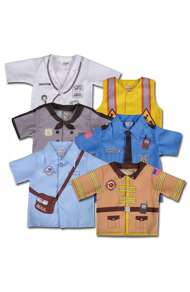 Kaplan Early Learning Company Toddler Community Helper Dress-Up Shirts - Set of 6, Main, color, Multicolored