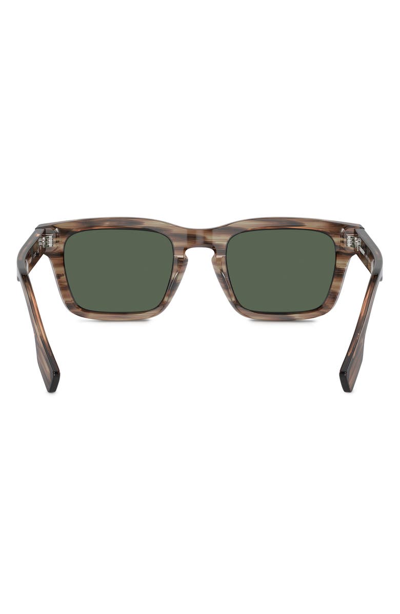 Burberry 51mm Rectangular Sunglasses, Alternate, color, Green