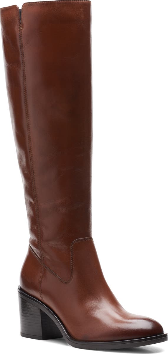 ESSEX GLAM Stivali Donna Alti Al Ginocchio Con Tacco A Blocco – Pelle Sintetica Nera, Tacco 8,5 Cm, Taglie 3-8 UK