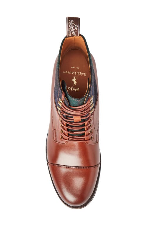 Polo Ralph Lauren Bryson Mixed Media Cap Toe Boot In Brown