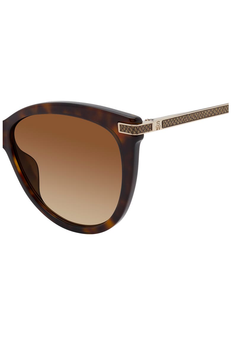57mm Gradient Butterfly Sunglasses, Alternate, color, HAVANA