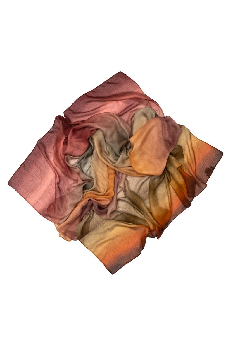 Etna - Modal Silk Scarf Shawl, Alternate, color, Sunset Red