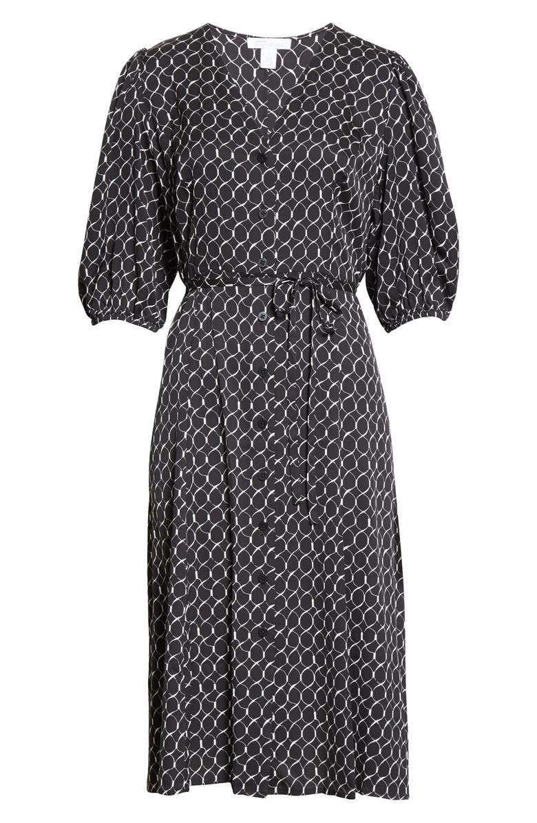 Nordstrom Signature Button Front Stretch Silk Dress, Alternate, color,