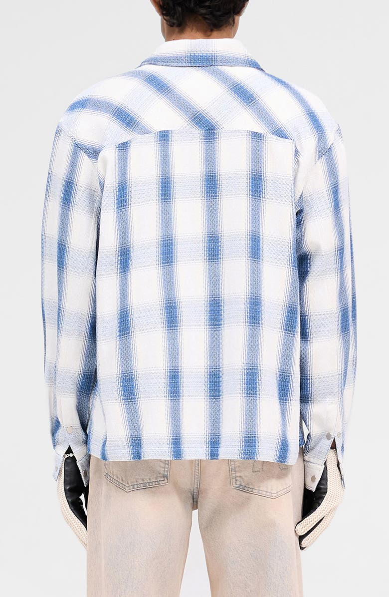 Represent Season Flannel Button-Up Shirt, Alternate, color, Mid Blue