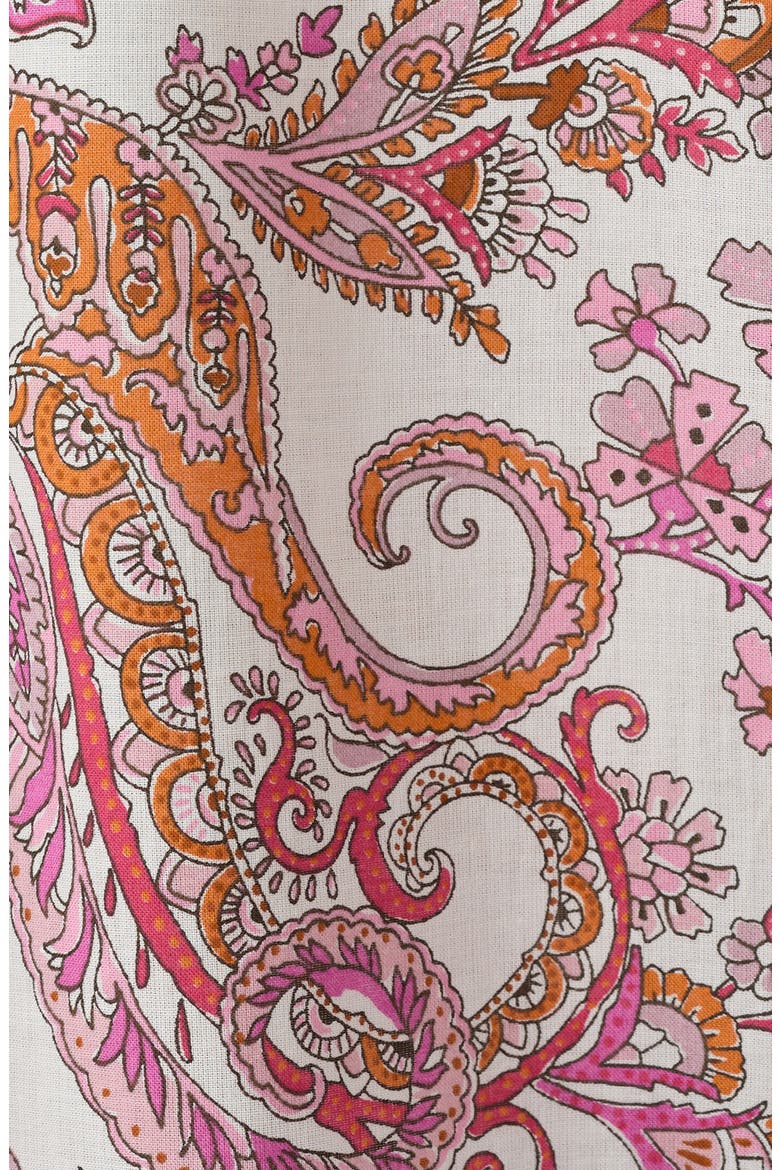 Paisley Printed Ruffled Top, Alternate, color, OFF WHITE