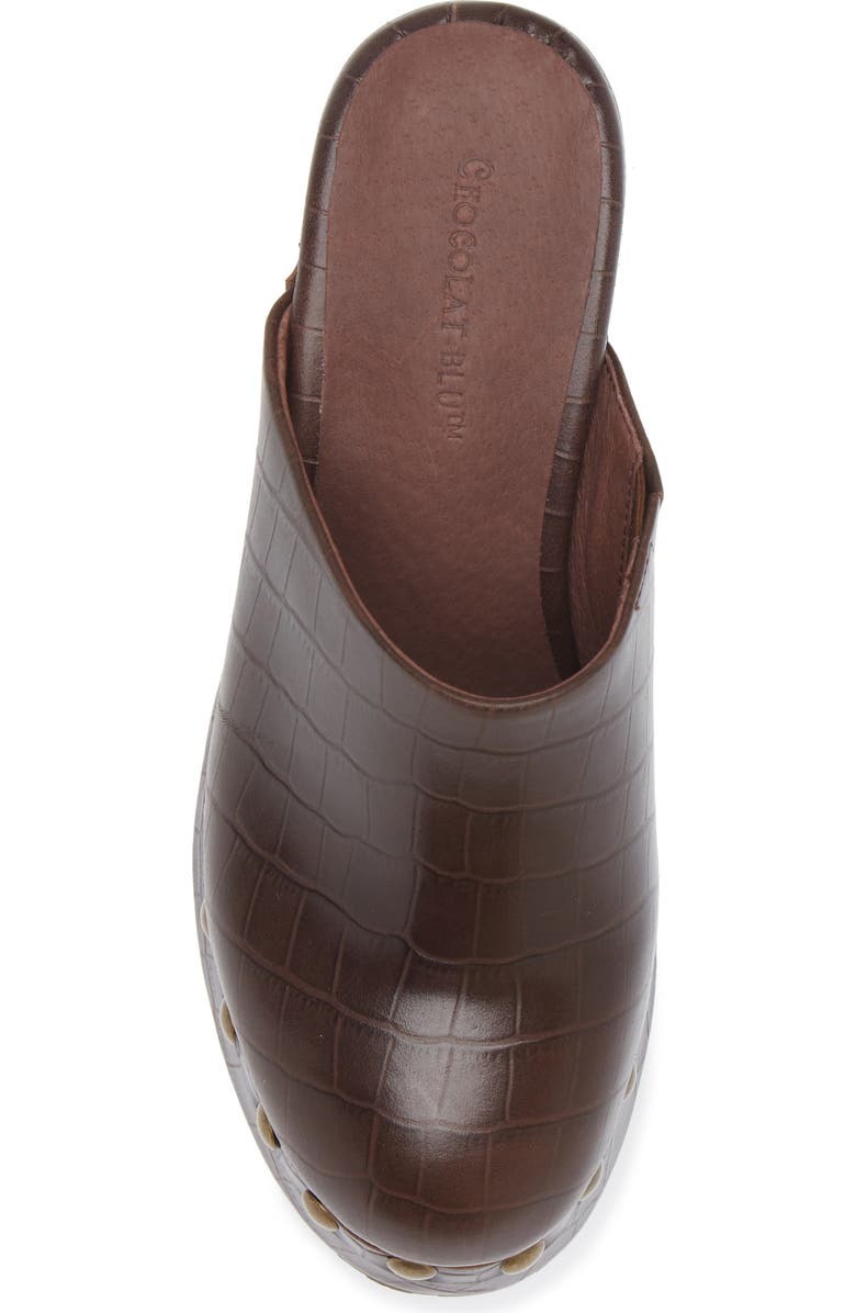 Chocolat Blu Hester Platform Clog, Alternate, color, Brown Embossed Crocodile