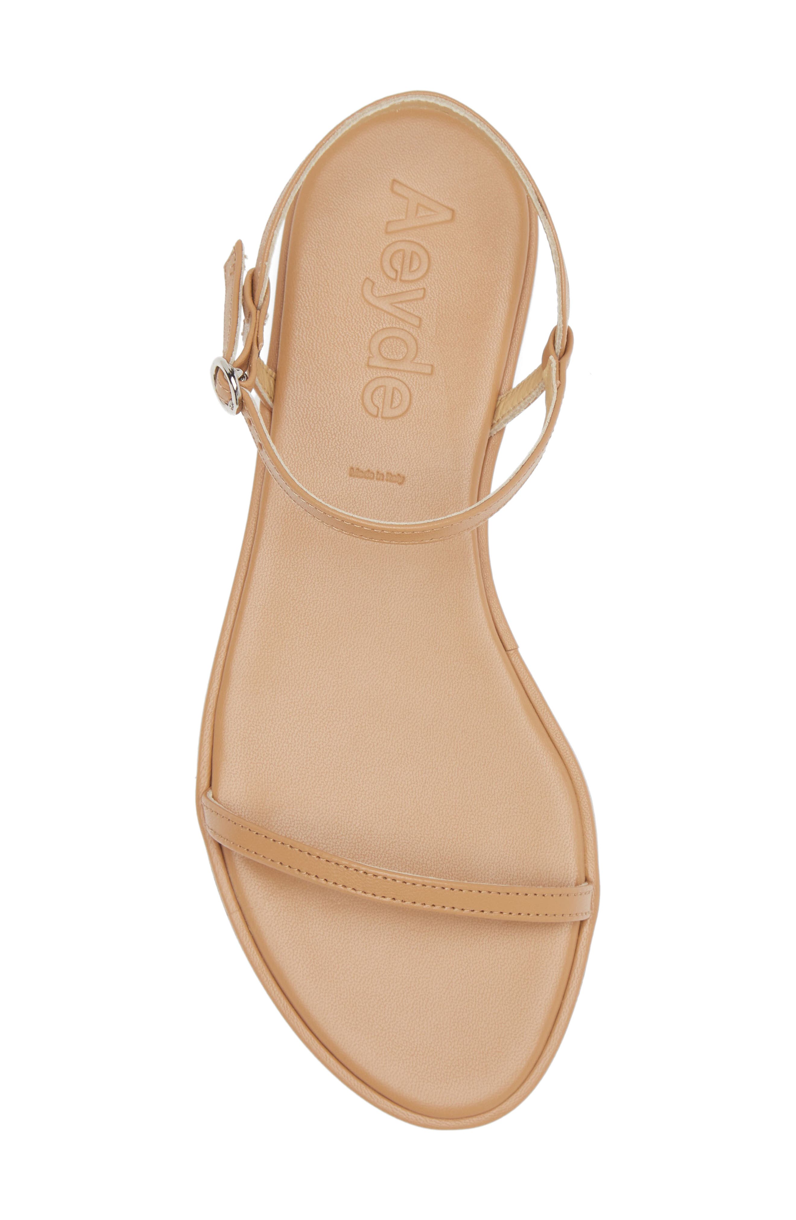 aeyde Nettie Quarter Strap Sandal, Alternate, color, Hazelnut