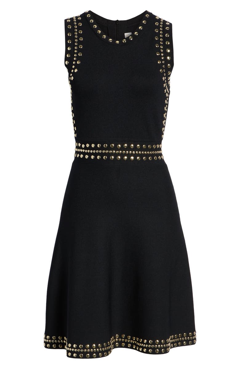 MICHAEL Michael Kors Studded Fit & Flare Dress, Alternate, color, 