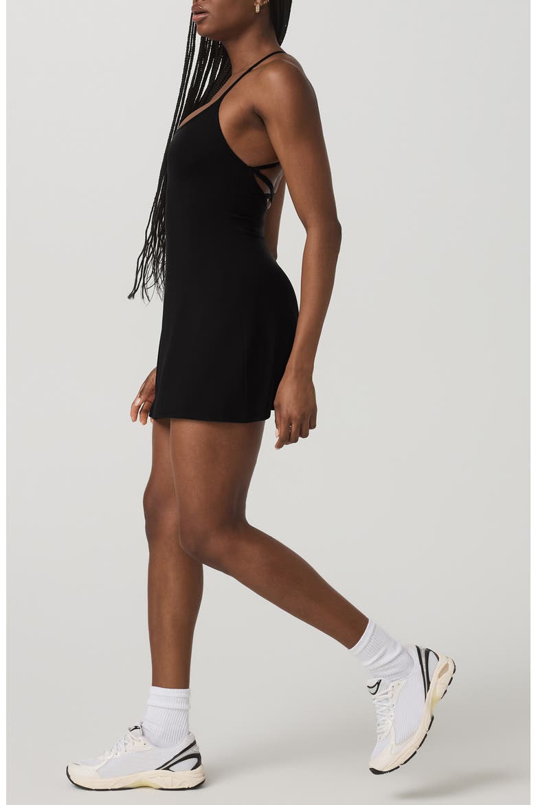 Solstice Performance Dress, Alternate, color, BLACK