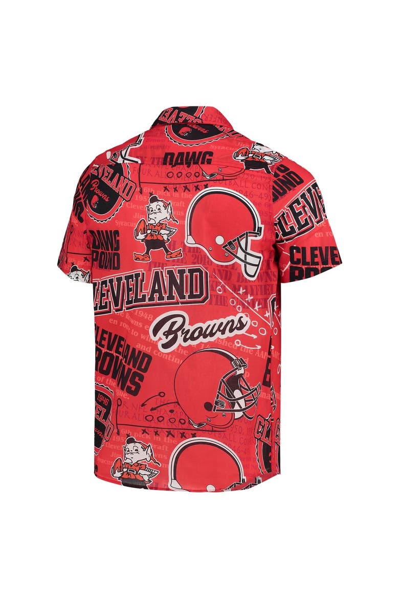 Men's FOCO Orange Cleveland Browns Thematic Button-Up Shirt, Alternate, color, Orange