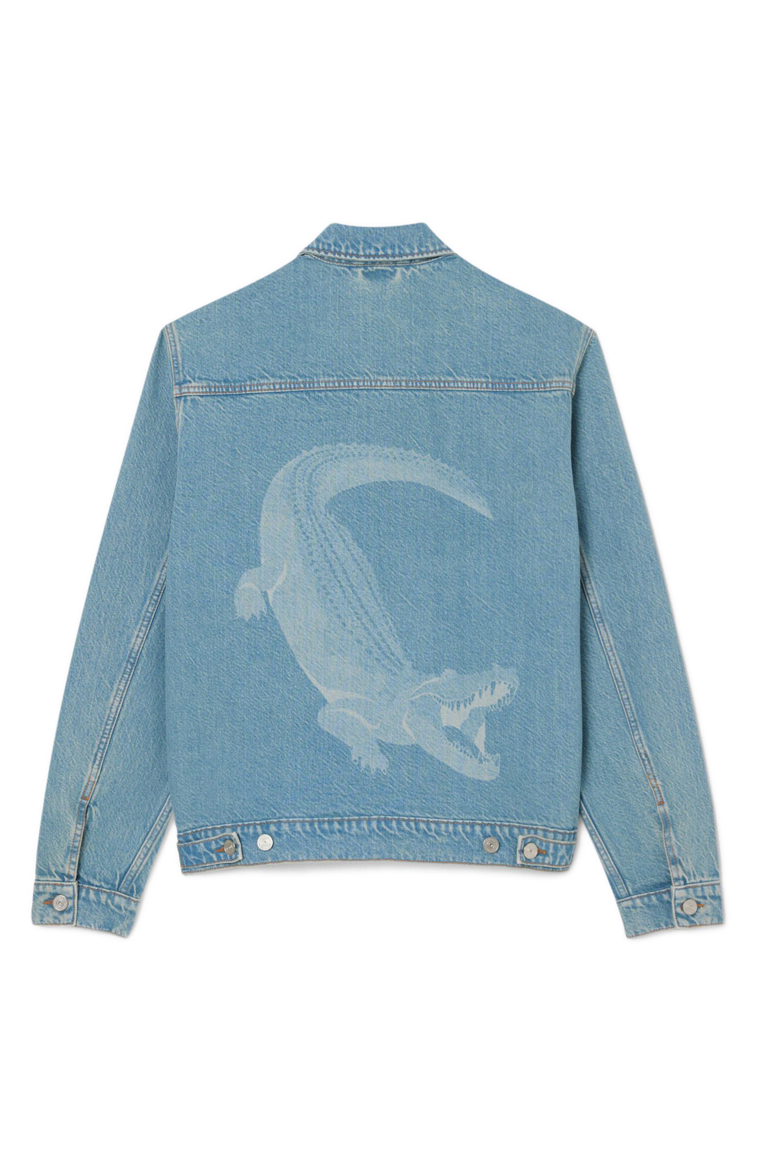 Lacoste Crocodile Logo Denim Jacket (Men) | Nordstrom