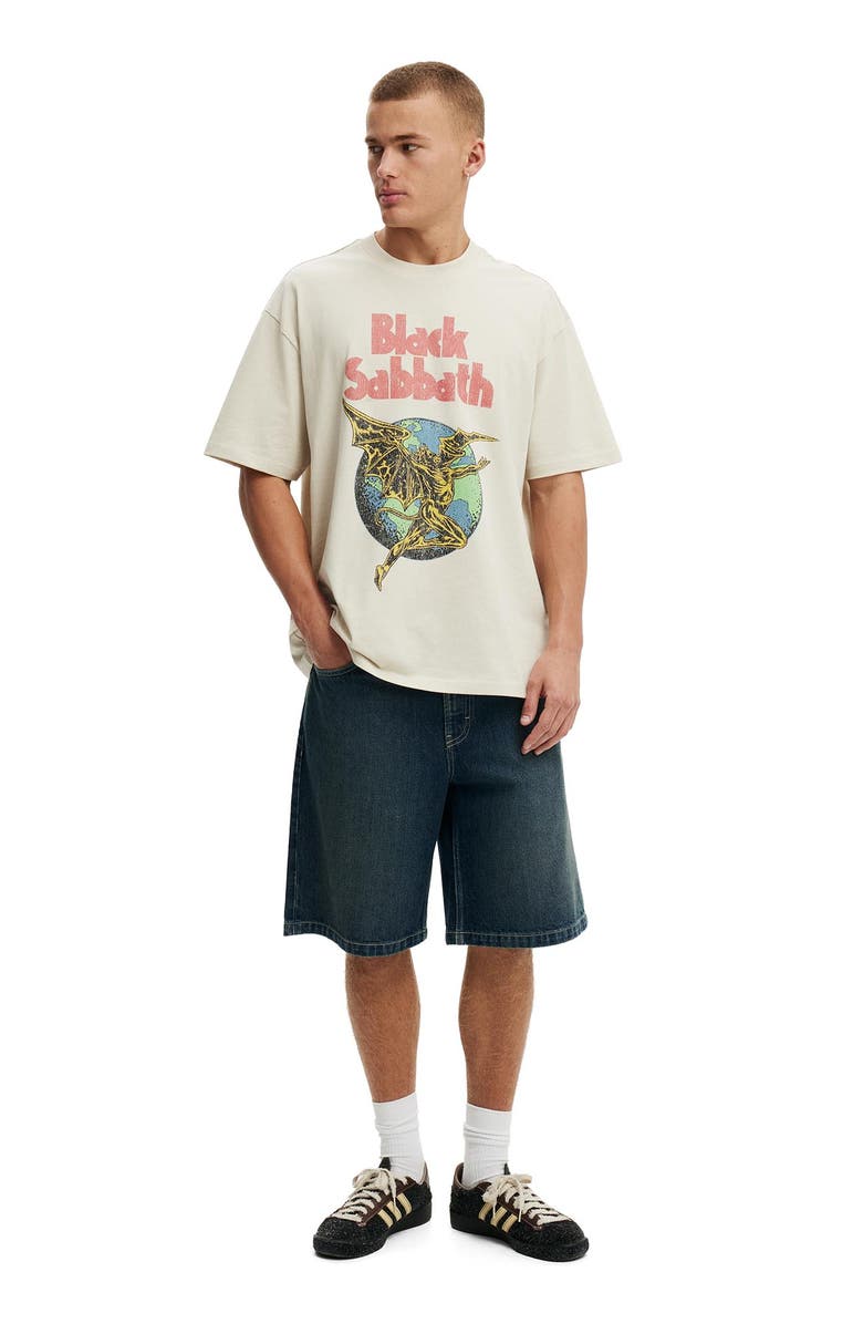 Cotton On Men's Everyday Fit Music T-Shirt, Alternate, color, Bone  Black Sabbath - Henry